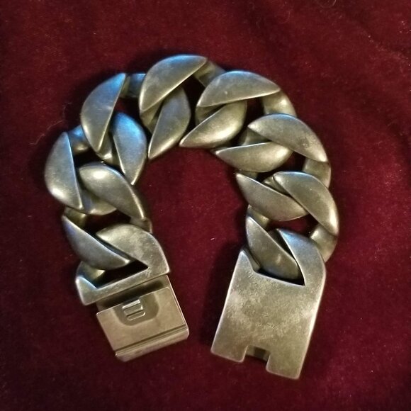 Heavy stainless steel Cuban link bracelet, small - Picture 2 of 9